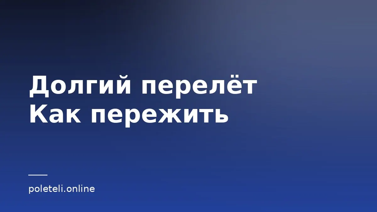 Обложка статьи о том, как пережить длинный перелёт