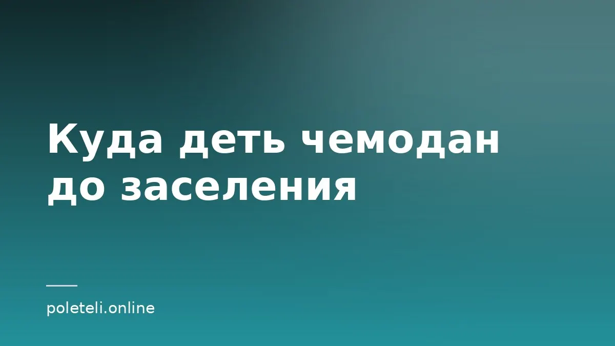 Обложка статьи о том, где оставить багаж до заселения в отель