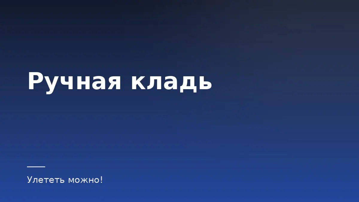 Обложка статьи о правилах ручной клади